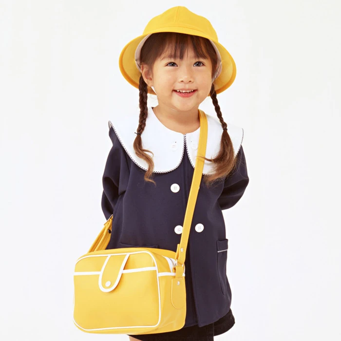 Sac à bandoulière personnalisé japonais Crayon petit, nouveaux petits sacs de maternelle bébé enfants école jaune sacs à bandoulière