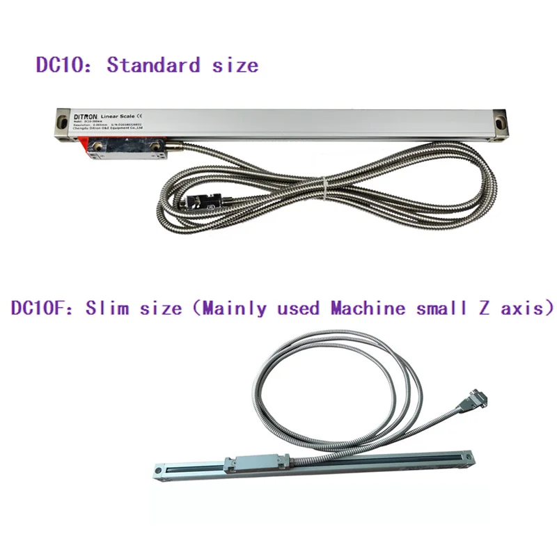 ディトロンリニアガラススケール、dc10fリニアエンコーダ、リニア定規、長さ0〜600mm、0.005mm