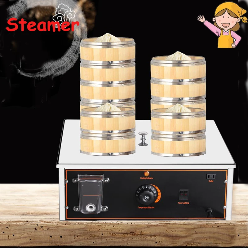 Food Steamer Desktop Roti Kukus Mesin Isolasi Mengukus Pot Kecil Steamer Peralatan Bisnis