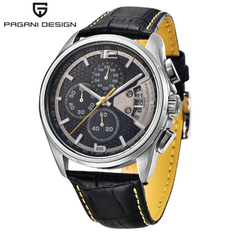 PAGANI DESIGN Luxury Brand Men's Sport Chronograph Quartz Multifunctional Diving Watch Casual Watches Multifunction Waterproof