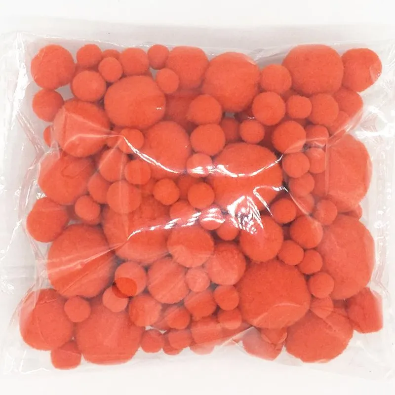 20g Mix Size Pom Poms 8/10/15/20/25/30mm DIY Handcraft Soft Fur Flush Ball Pompones Festival Celebration Decoration Accessories