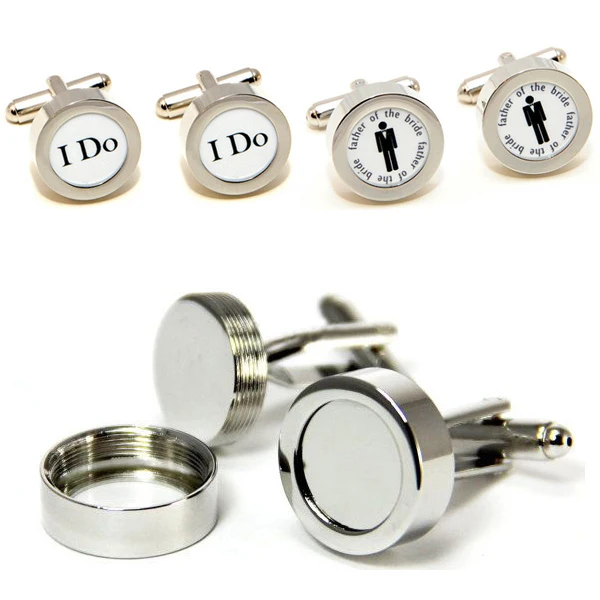 Men's Fashion Cufflink Functional Photo Frame Design Round Photo Holder Cufflinks Wholesale