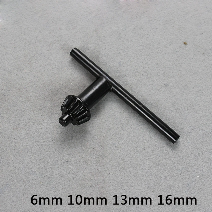 Clé de mandrin pour perceuse à main électrique, clé de mandrin pour perceuse à mandrin de 6mm 10mm 13mm 16mm avec couvercle en gomme