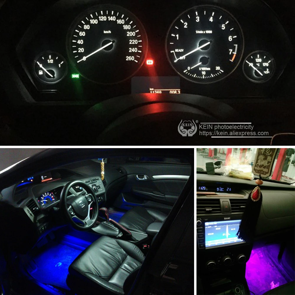 KEIN 194 168 실리카 COB 화장대 거울 번호판, 라이트 트렁크 램프, 통로 조명, 자동차 LED 전구, W5W T10, 12V 화이트, 10 개