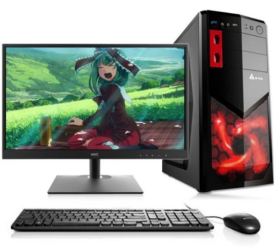 Jeu de bureau Intel I7 quad core 4/8 go ram 120 Go/DISQUE DUR de 1 to avec 18.5 22 24 pouces moniteur de qualité supérieure jeu ordinateurs de bureau