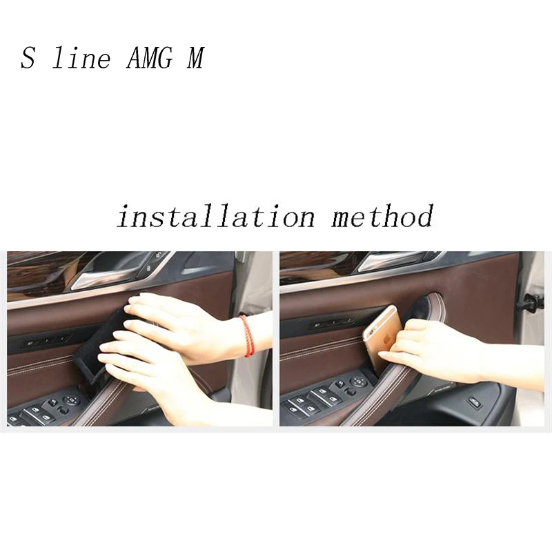 Car styling For BMW 5 series G30 G38 2018 Plastic Car Door Storage Box Phone Tray cover Interior Auto Accessories