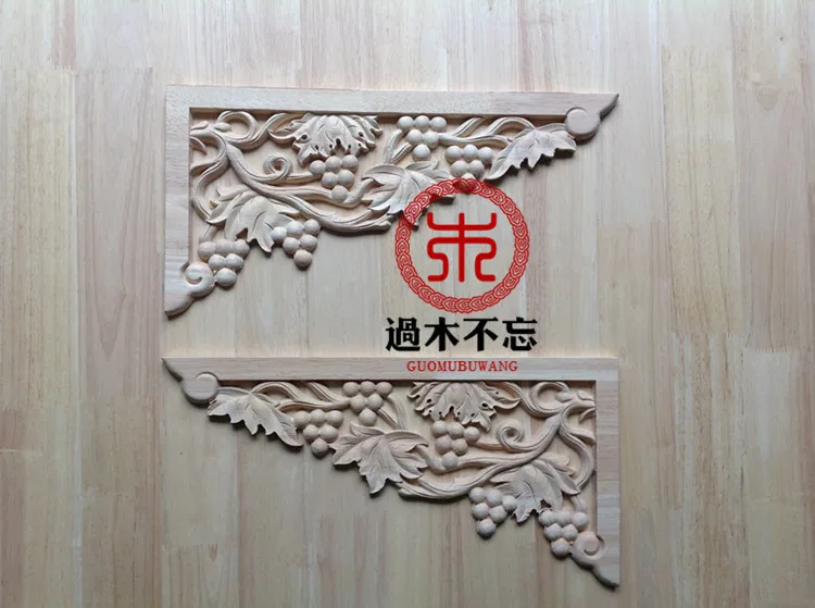 

Don't forget Dongyang wood carving wood wooden furniture piece flower window corner grape wardrobe door flower stigma corbel bra