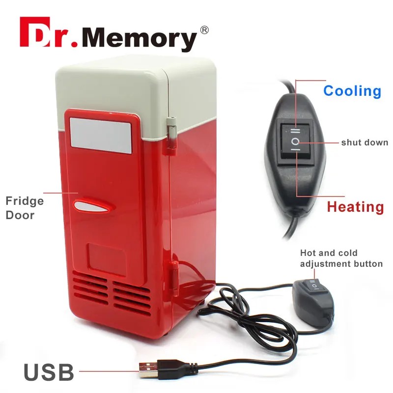 Mini USB ตู้เย็นตู้เย็นเครื่องดื่มเครื่องดื่มกระป๋อง Cooler/Warmer ตู้เย็นสำหรับแล็ปท็อป/PC Usb Gadget