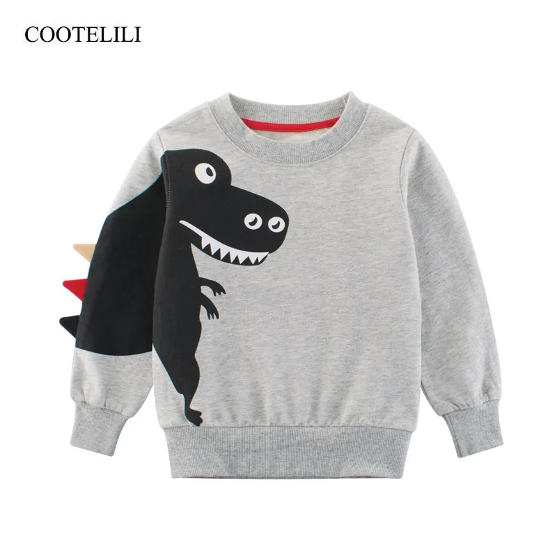 

COOTELILI Dinosaur Clothes Baby Boys Cute Animal Spring Autumn Hoodies Sweatshirts Kids Boys Hoodies Long Sleeve Tops 90-140cm