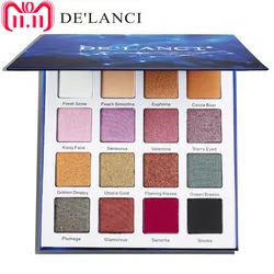 DE'LANCI Brand Eyeshadow Pallete Duo chrome Matte Shimmer Metallic Pigmented Eye Shadow Palette Waterproof Cosmetics Set