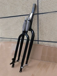 Retro Bike 26 Inch Double Spring Damping Bike Fork / Fuel Bikes Fork / Modified Bicycle Fork, Retro Bike 25.4*28.6MM