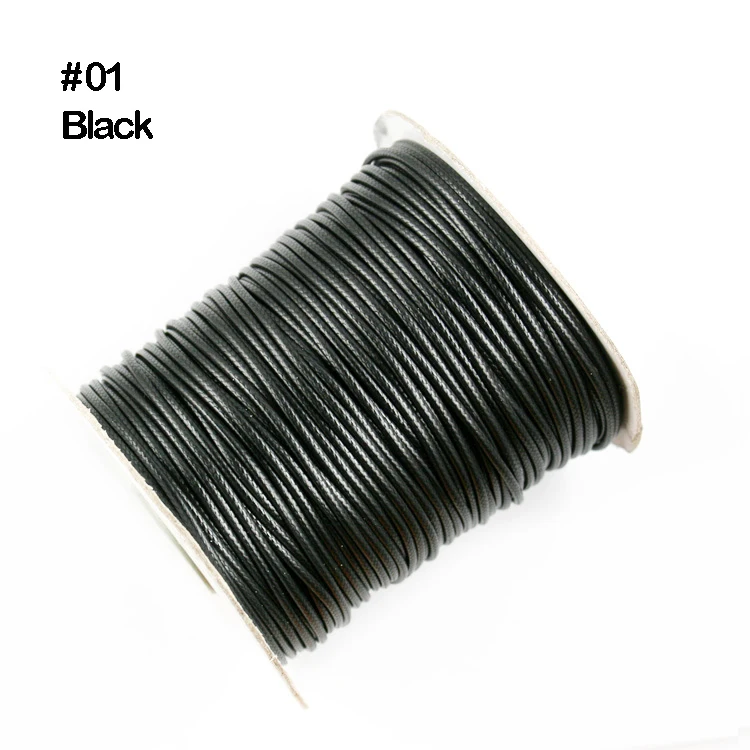 Free shpping 5 meters 2.0MM Waxed Thread Cotton Cord String Strap Wholesale Rope Fit Bracelet Jewelry(send by picture)