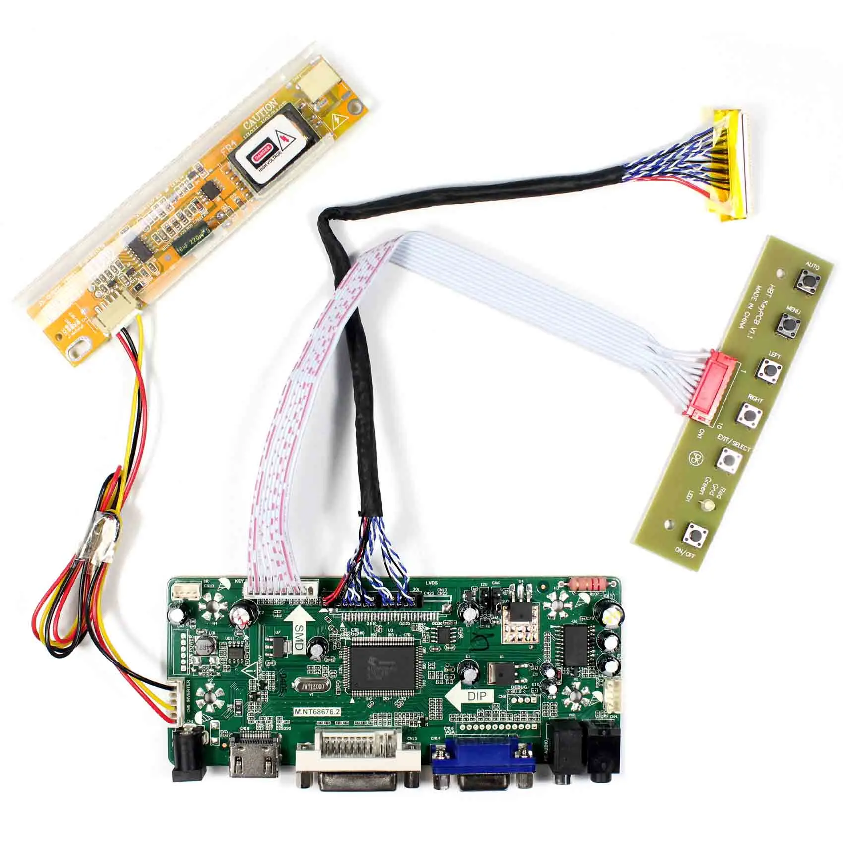 H DMI+VGA+DVI+Audio LCD Controller Board Work For 12.1inch 1400x1050 LTD121KM1K LCD Screen