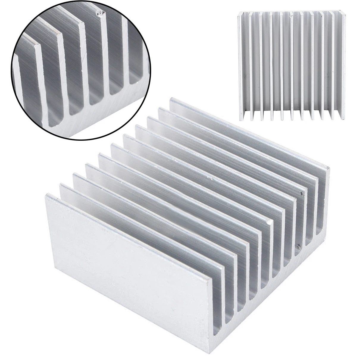 1 Piece New White 11 Tooth 40mm*40mm*20mm Aluminium Radiator Heatsink Heat Sink