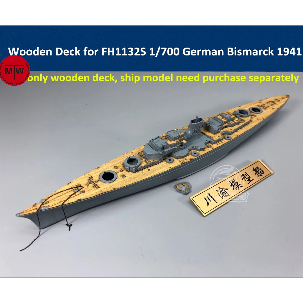 1/700 Scale Wooden Deck for Flyhawk FH1132S German Battleship Bismarck 1941 CY700044