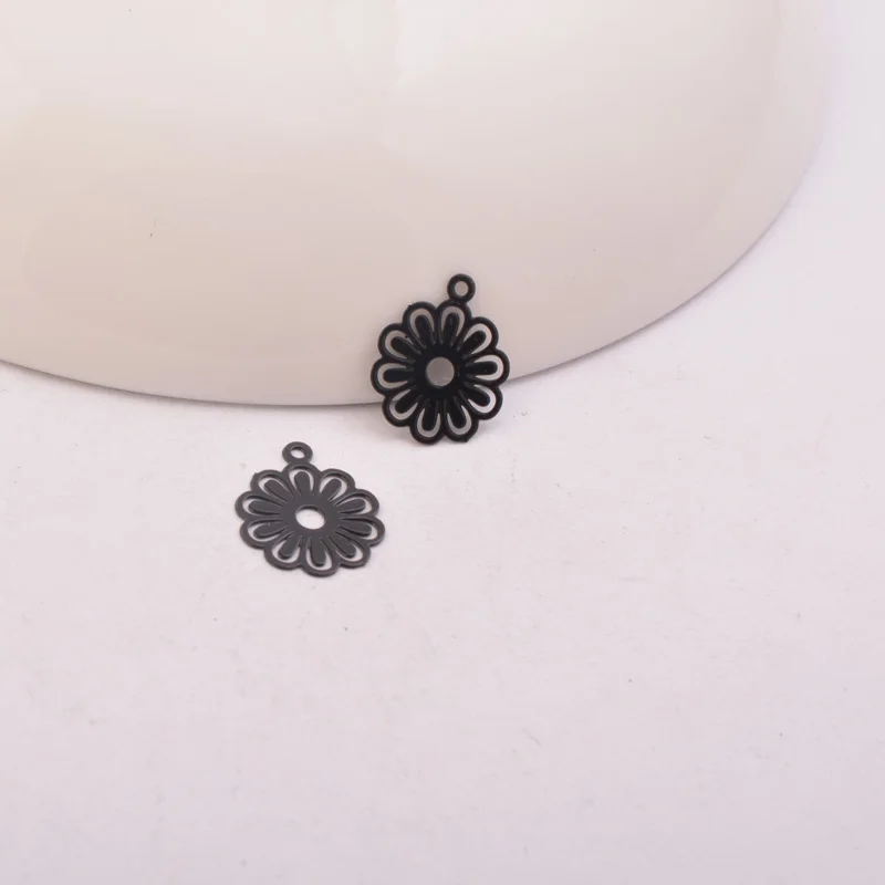 100 Stück AC3414 10*12mm Kleine Blumen-Anhänger-Verbinder – Detail 8