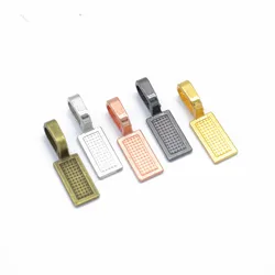 20pcs 26x8mm Tibetan Style Alloy Glue on Flat Pad Bails Rectangle Shape Pendants Charms Connector Hanger for Jewelry Making