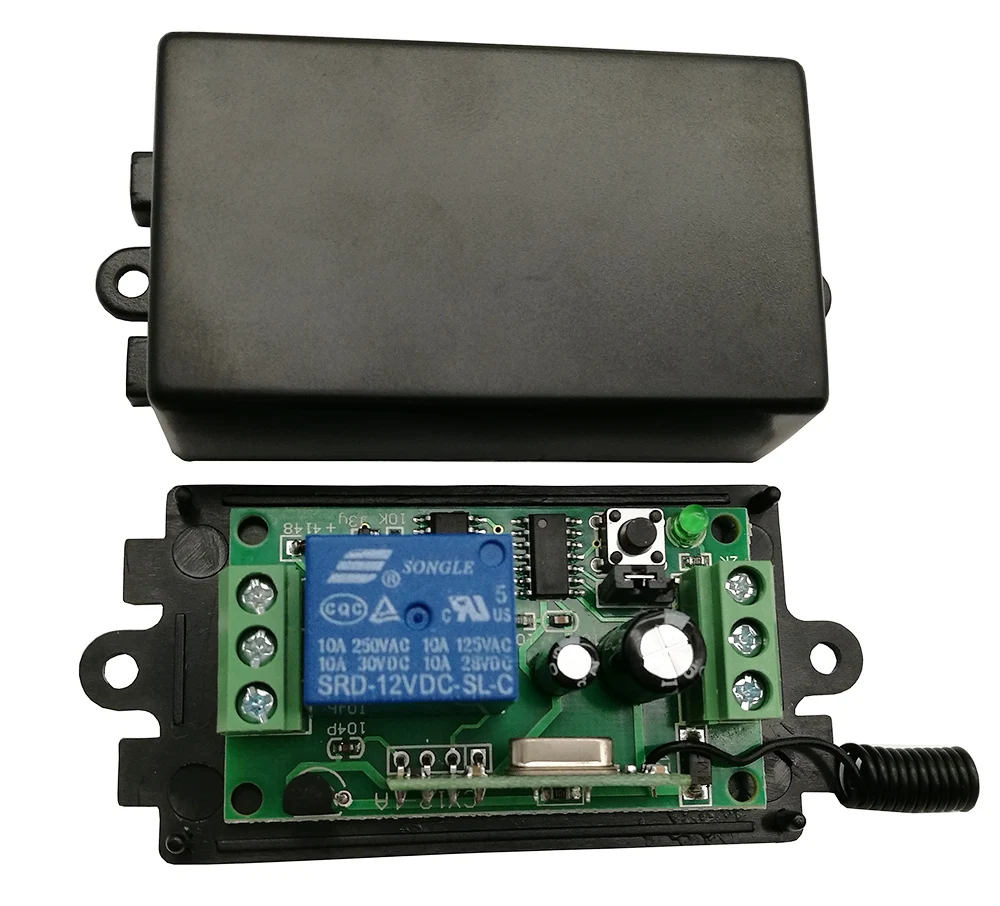 DC 9V 12V 24V 1 CH 1CH RF Điều Khiển Từ Xa Không Dây Tiếp Công Tắc An Ninh Hệ Thống + bộ Phát Nhà Để Xe Cửa Đèn/Lá Màn Chập