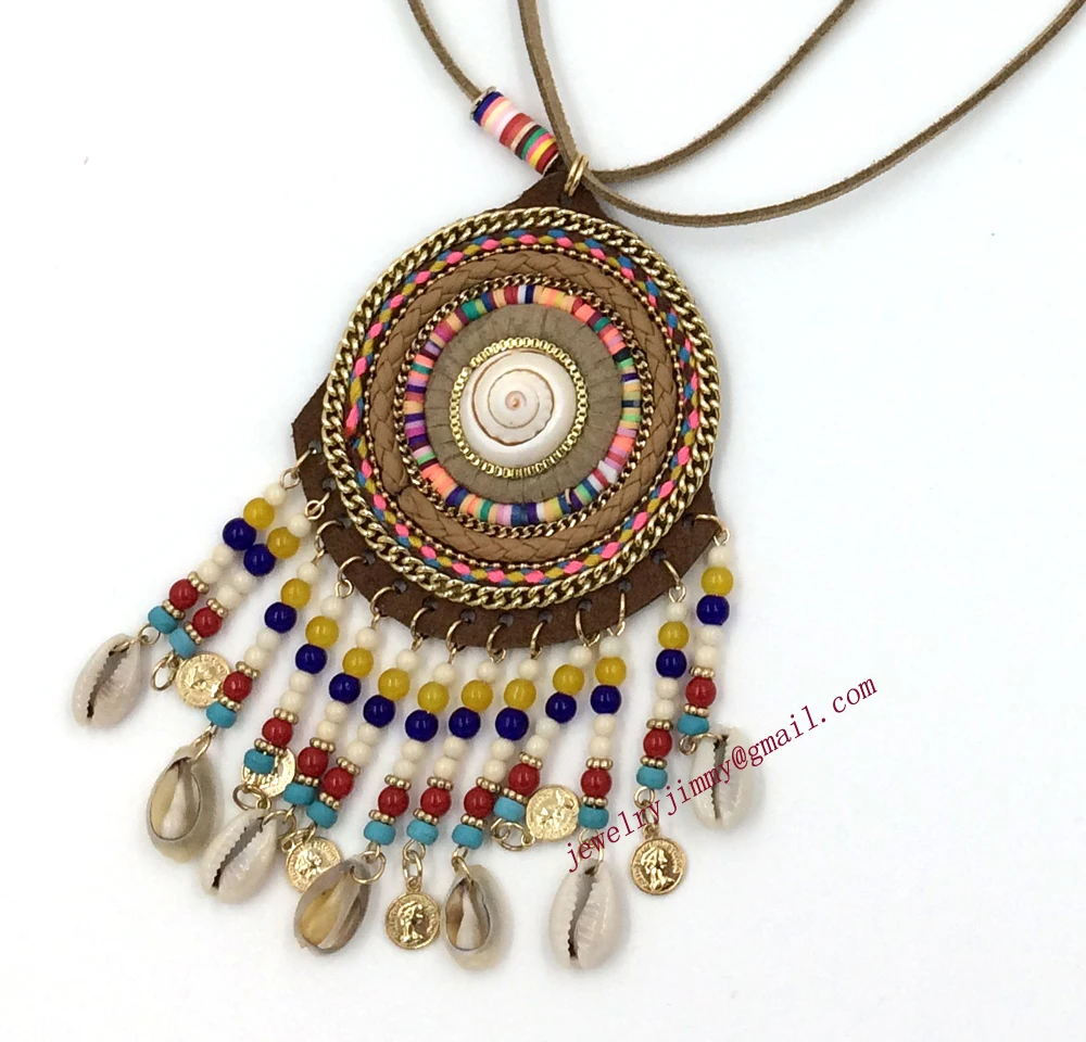 2016 New personalized handmade hawaiian jewelry wholesaler statement dream catcher Bib long  Necklaces for women