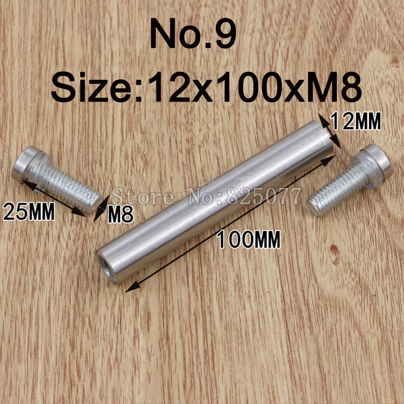 DHL 100PCS Diameter 12x100mm Stainless Steel Double Head Hollow Screw Acrylic Billboard Advertisement Fixing Screw KF980