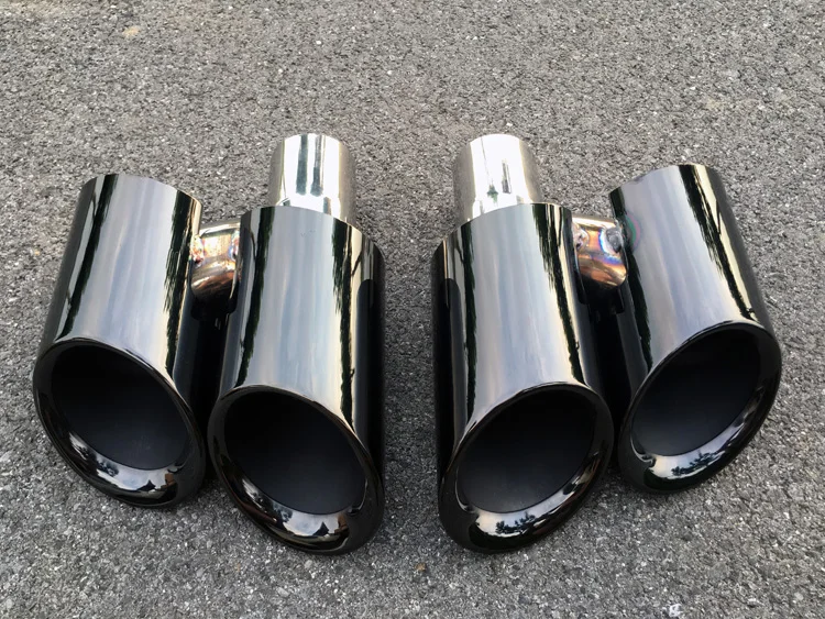 2 pieces for 1 pair Fit for  Porsche Panamera 2009-2013 304 steel exhaust tip exhaust pipe muffler