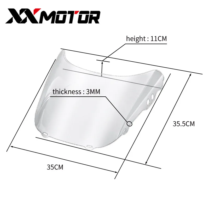 Windshield Windscreen shroud Fairing For HONDA CBR250RR MC19 CBR250 NC19 CBR250R CBR250 1988 1989 88 89 Motorcycle Accessories