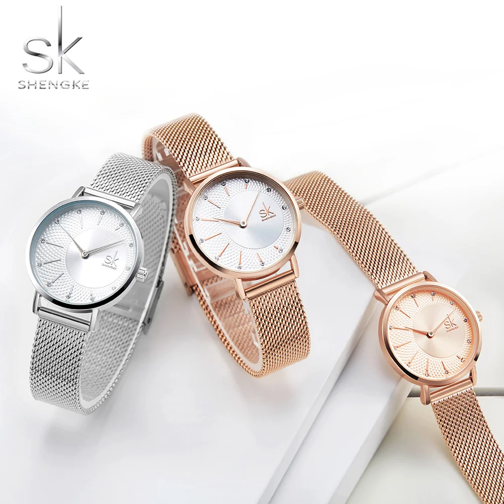 SK Designer Watch For Women Fashion Casual Dial Watch Women Precise Quartz Montre Femme Adjustable Milan Strap Reloj Mujer