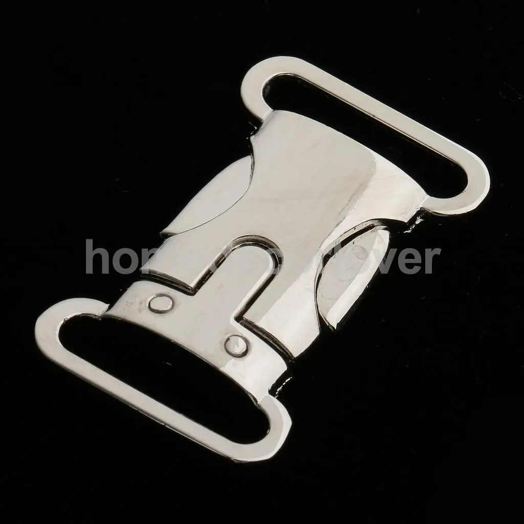 2pcs Stainless Steel Side Release Buckle for Paracord Bracelet Dog Collar Bag Clasp durable Stainless steel material