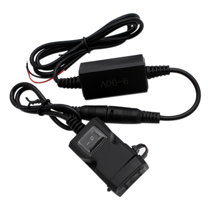 Dual Usb-poort 12V Waterdichte Motorfiets Stuurlader 1A 2.1A Motocross Moto Adapter Voeding Socket voor Telefoon Mobiele