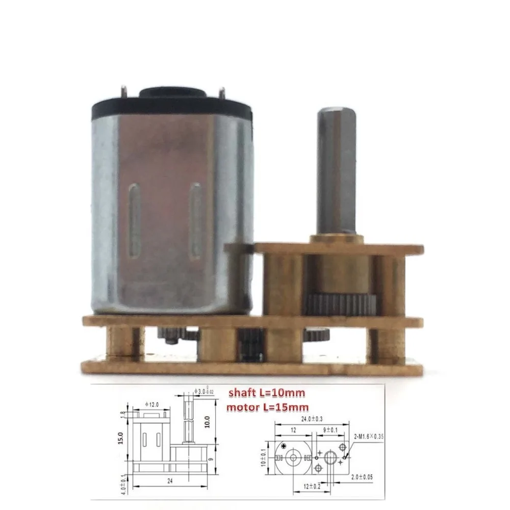 DC 3V 6V Micro Speed Gear Motor N20 Reduction Gear Motor 20-2000RPM Mini Electric Gear Reducer Motor for Car Robot Model