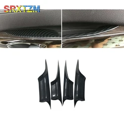 Car Inner Handle Interior Door Panel Pull Trim Cover For BMW f01 f02 7 Series 730 740 750 760 2009-2015 Black Carbon Look