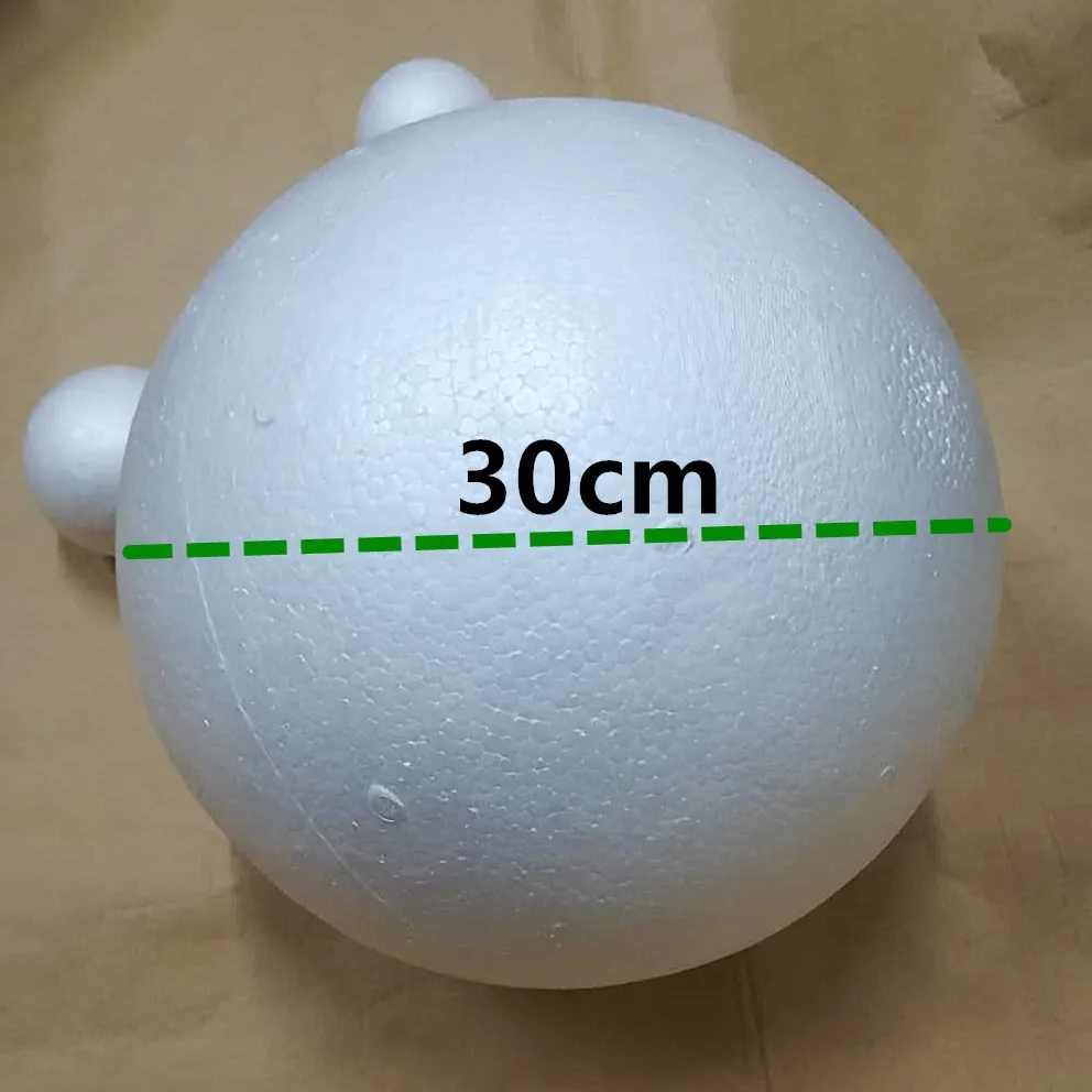 Bolas de espuma de poliestireno para manualidades, bolas redondas de espuma decorativas de 1cm a 30cm, 80mm y 3,15 pulgadas