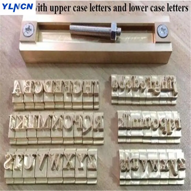 T slot moval Flexible Brass letters stamp leather craft tools mold hot foil stamp copper alphabet number die cut set custom DIY