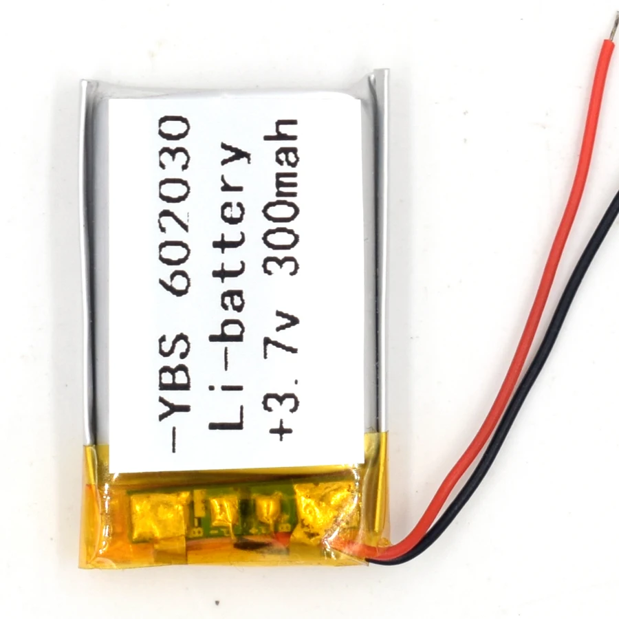 Batería recargable de polímero de litio 3,7, 300 V, 602030 mAh, para GPS, Bluetooth, MP3, MP4, MP5, reloj 062030, 5 uds.