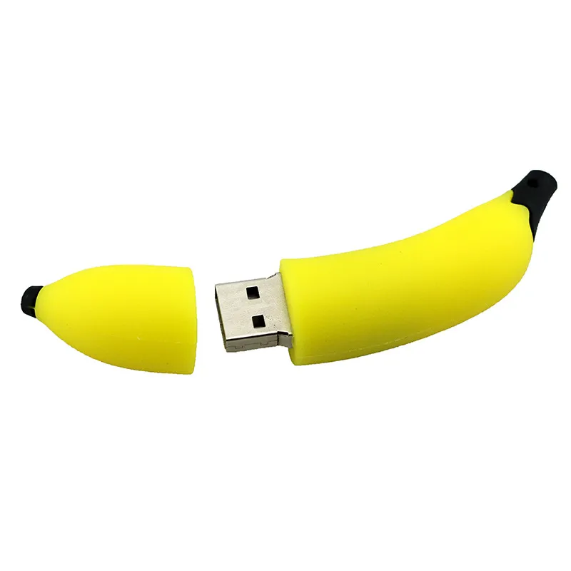 Großhandel Stift Stick Silikon Obst Banane 4GB 8GB 16GB 32GB 64GB Obst Usb Stick Usb flash Drive Memory Stick Speicher Mini Geschenk