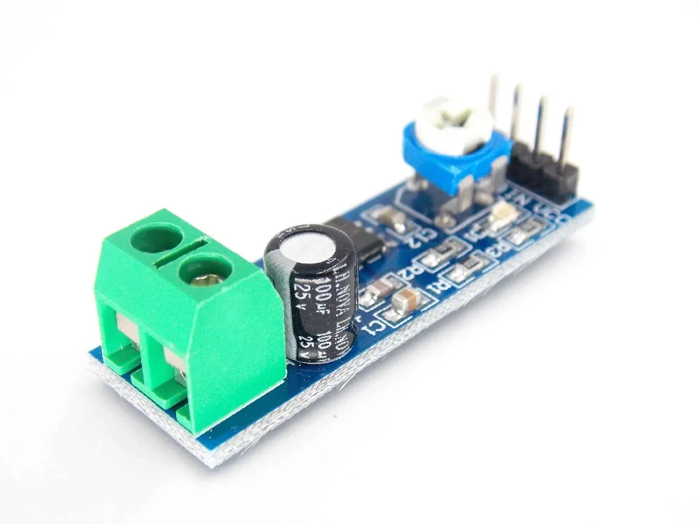 Hot-selling newest 1pcs Adjustable LM386 Audio Amplifier Module 200 Times 5V-12V Input 10K Resistance