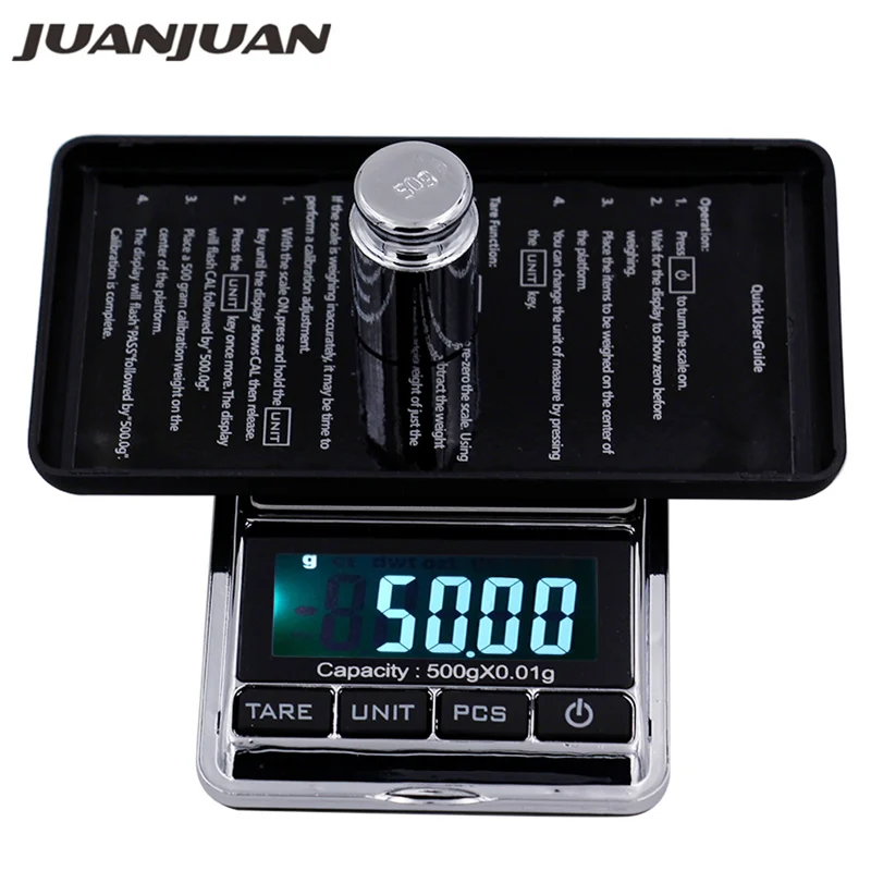 500g 0.01g Pocket digital Scales Jewelry Digital display Weight Diamond Balance scales LCD display Digital scale