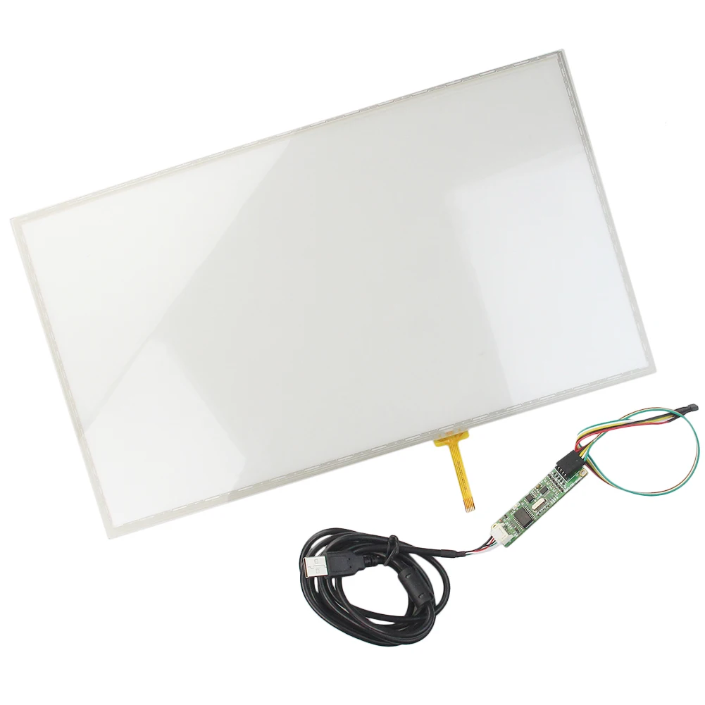 

15.6" Widescreen 359*209mm 4 wire Resistive Industry Touch screen Panel Digitizer Glass +USB Controller Win 7 PC