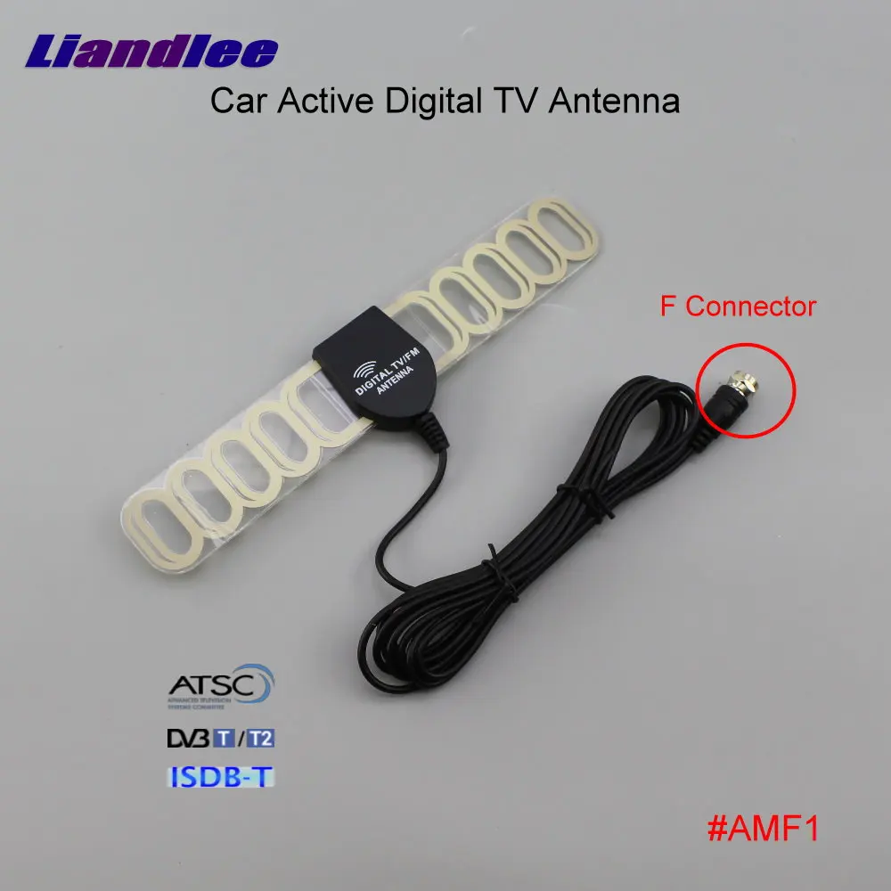 

Car Digital TV Antenna Amplifier DVB-T ISDB-T ATSC Automobile Active Aerial F Connector Male Plug ANT Booster #AMF1