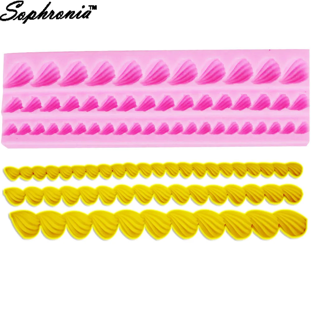 Sophronia Long Rope Shell Silicone Molds For Chocolate Candy Jelly Moulds Baking Pastry Home and Kitchen Baking Accessories