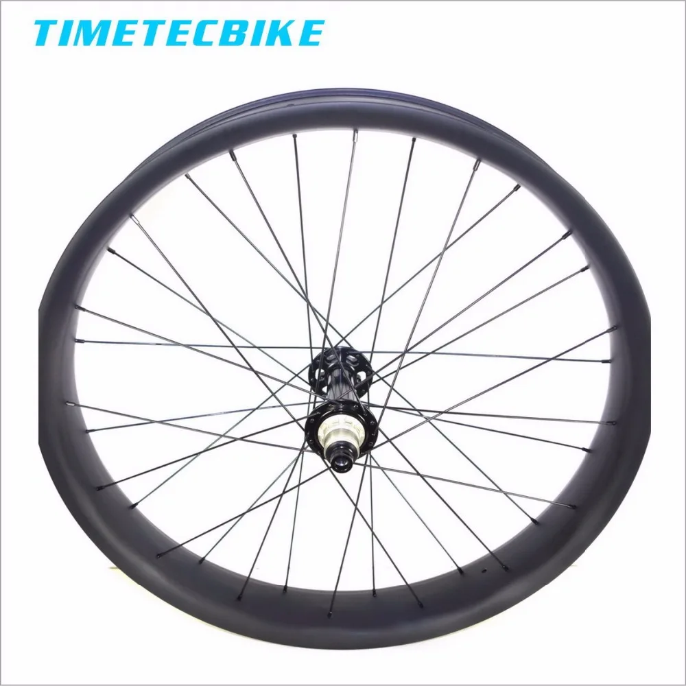 26er Fat Bike Carbon Wheels Fatbike Wheelset Tubeless 65mm 80mm 90mm 100mm Width Front  Space 135mm or 150mm Rear 190mm 197mm