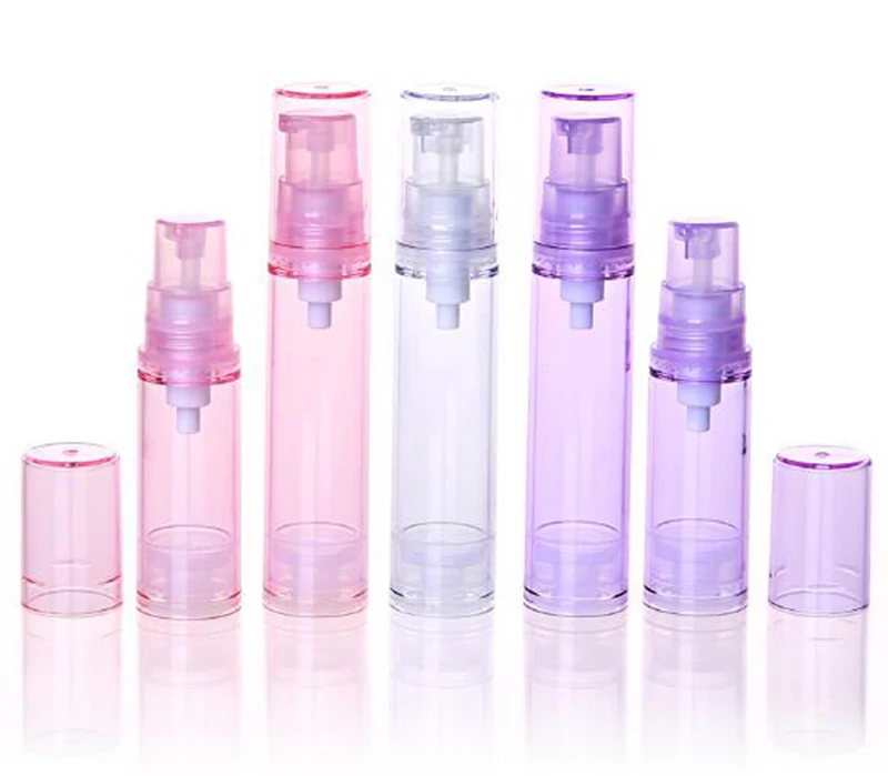 

10PCS/LOT Empty airless pump plastic bottles vacuum pressure emulsion bottle with lotion pump on travelling cosmetic packaging