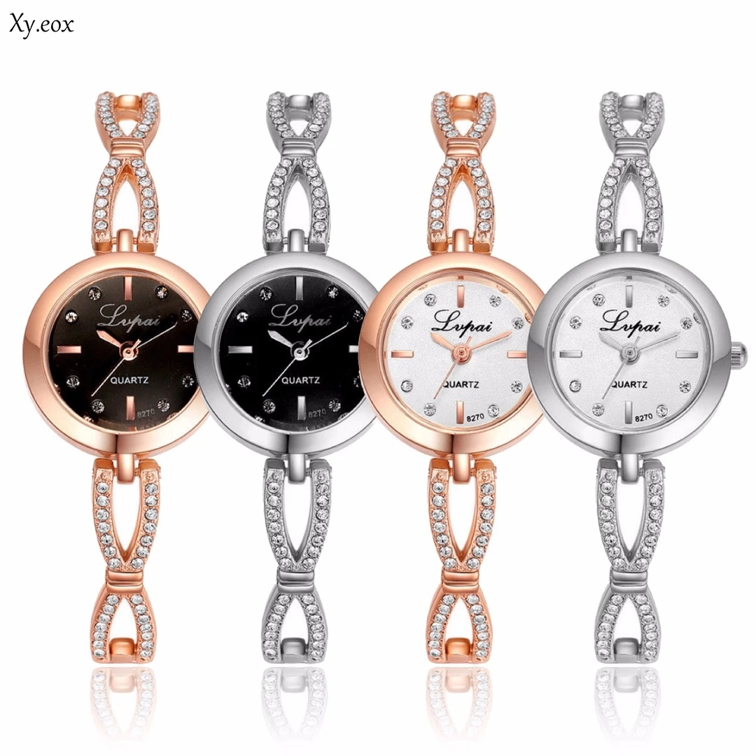 

Women's Stainless Steel Crystal Rhinestone Bracelet Dress Quartz Wrist Watch