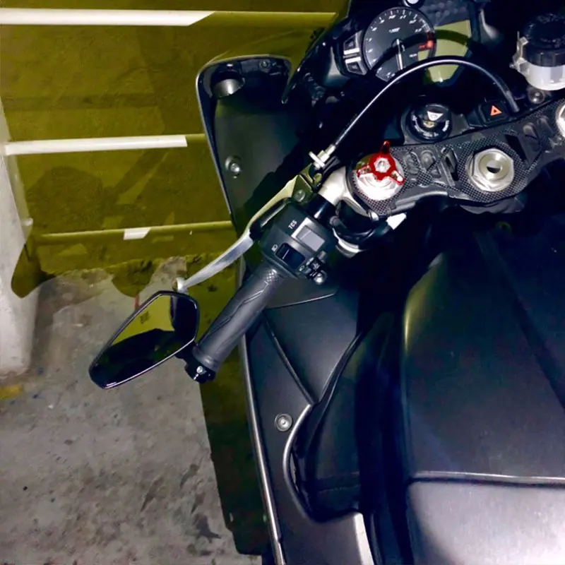 ROAOPP 7/8 "مقود نهاية المرايا القابلة للطي لياماها سوزوكي دوكاتي BMW Buell KTM المزدوج الرياضة الدراجات الترابية ATV الشارع القياسية عارية