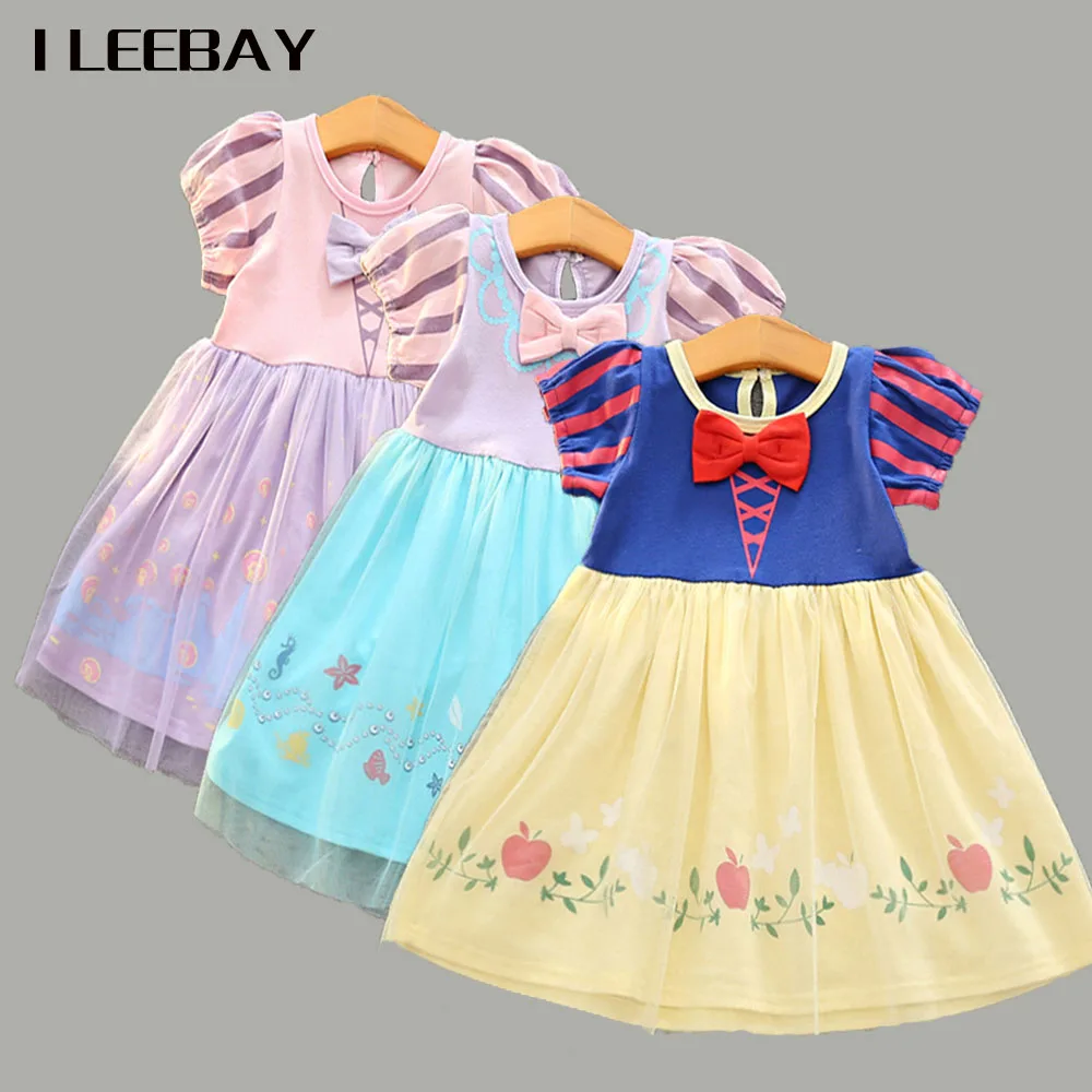 Baby Girl Floral Clothing Kids Snow White Belle Sofia Princess Dress Children Halloween Party Cosplay Costume Cartoon Vestidos