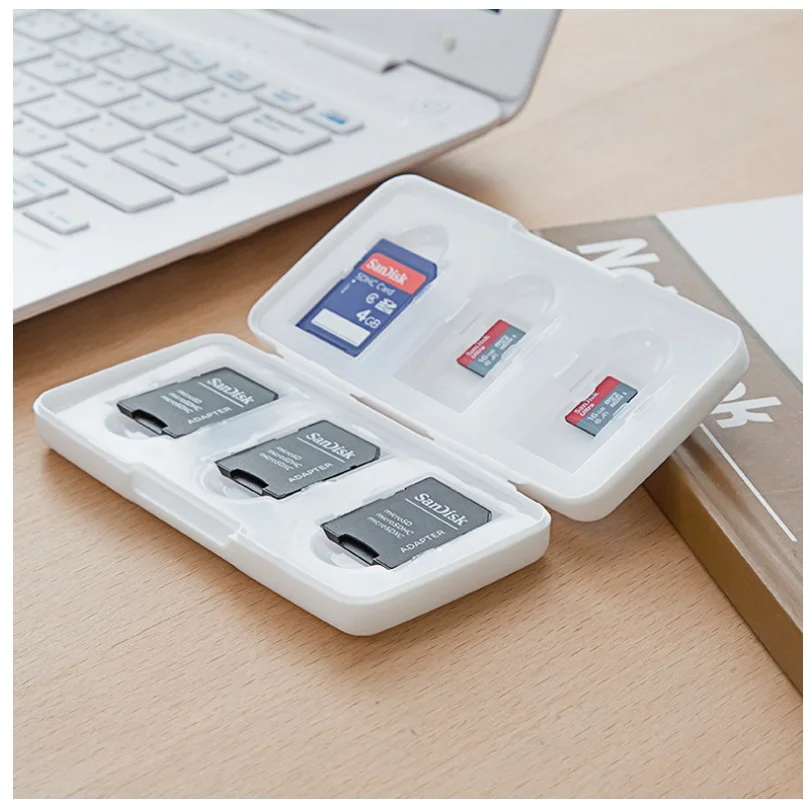 Transparent Memory Card Case Box Storage Holder 6SD  6TF Micro SD 12Card Hard Bag Waterproof Plastic Shaped 6TF+6SD