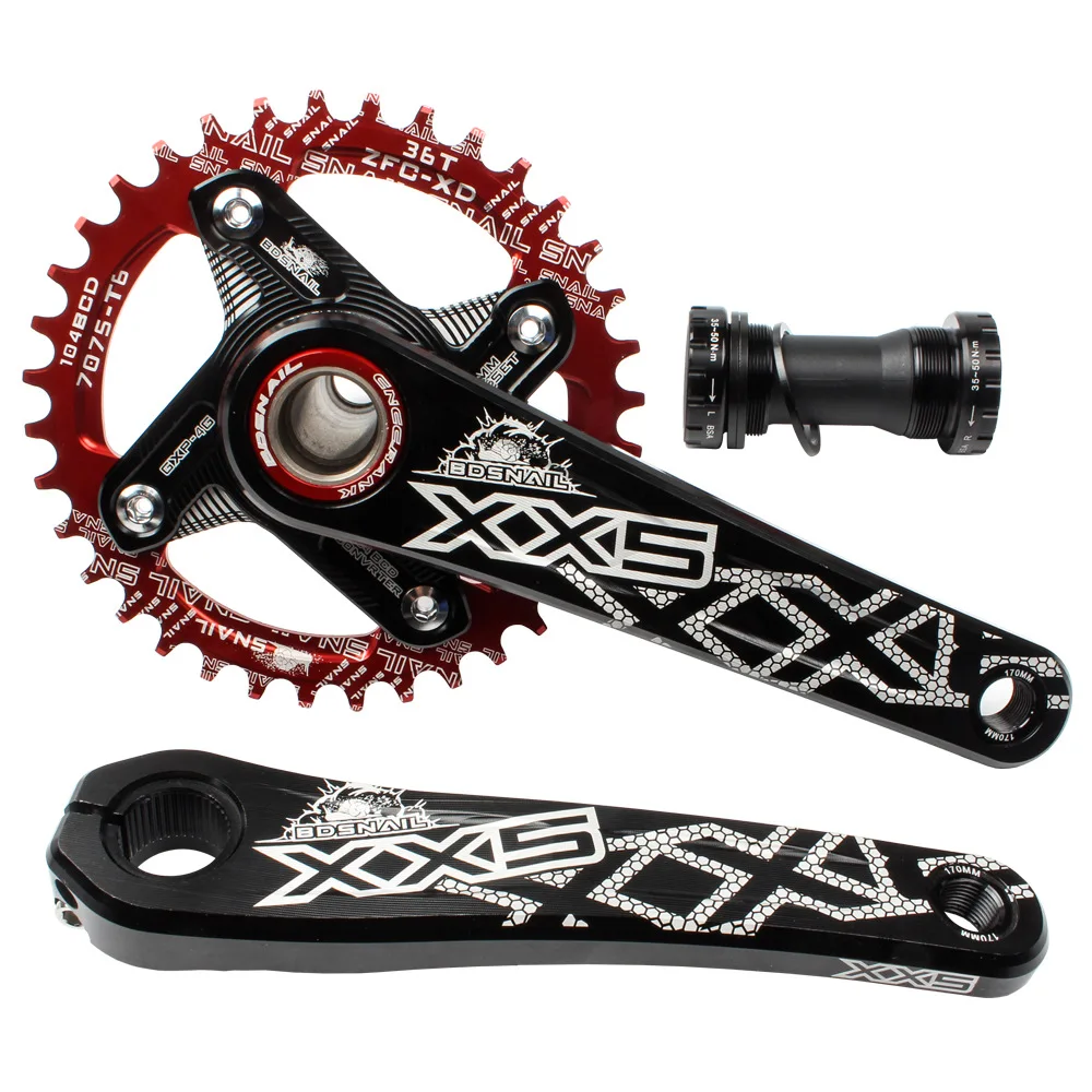 Central Lock Crankset for Gxp Crank SNAIL Mtb Crankset Bike Crankset 30T 32T 34T 104BCD Refitting Parts