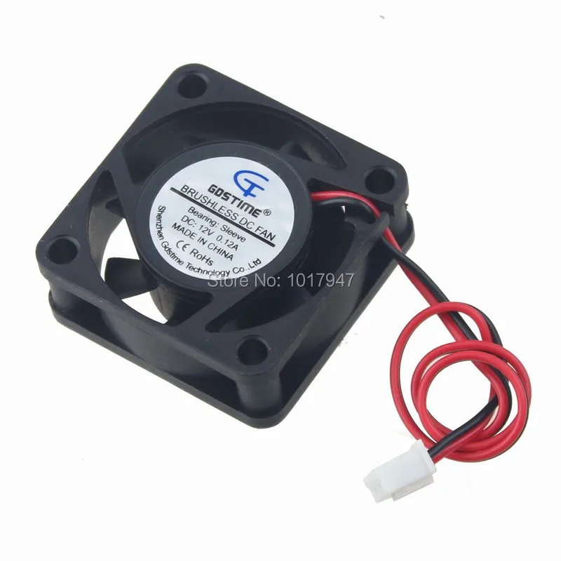 200PCS LOT Gdstime 4015S 2Pin 12V XH2.54 4cm 40mm x 15mm Mini Brushless DC Cooling Fan