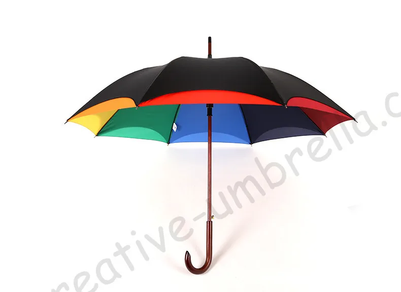 

Lotus leaf rainbow wooden umbrellas 100%sunscreen formosa 210T pongee double layer long handle rotate rose flower shape parasol