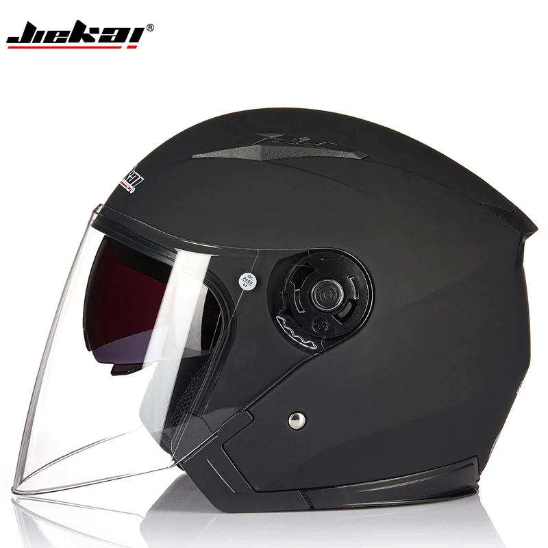 Genuine JIEKAI Helmet Motorcycle Motorbike Dual Lens Summer/Winter Open Face Helmet Moto capacete para motocicleta casco